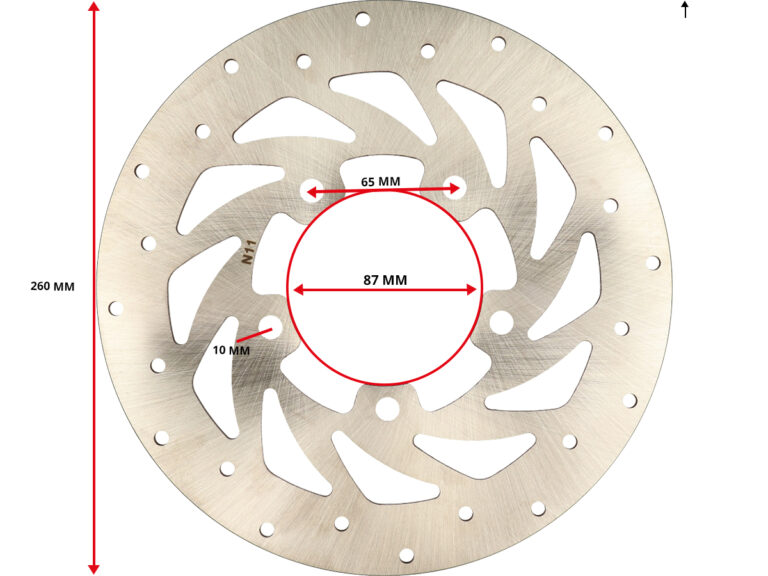 Remschijf 5-gaats voor 260mm agility 16inch