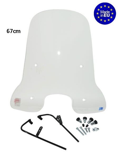 windscherm Regia met bevestigingsset hoog (made in EU) 67cm helder kymco