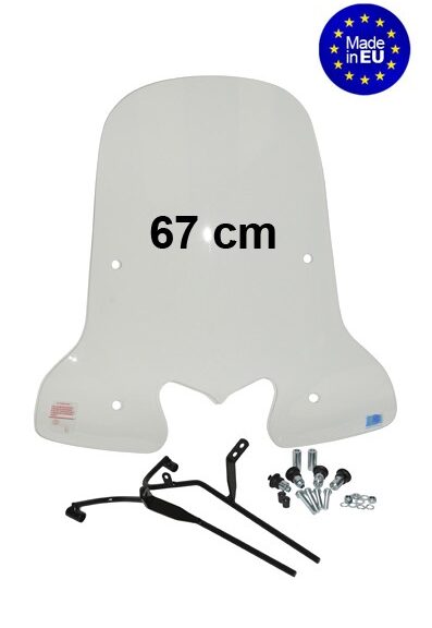 windscherm Regia met bevestigingsset (made in EU) hoog 67cm helder kymco