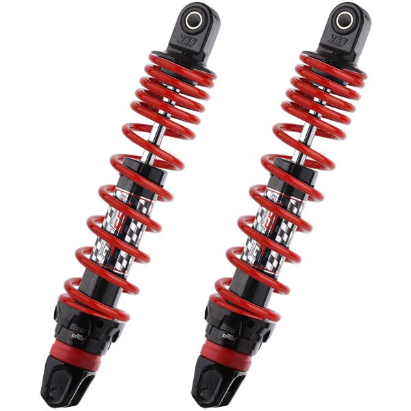 YSS Hybrid DTG schokbrekerset 340mm rood voor Yamaha Majesty maxi scooter