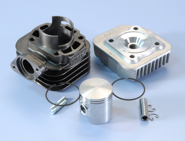 Cilinder met kop Polini 2t 70cc 47mm — geschikt voor Kymco Agility RS
