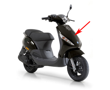 Voorscherm Piaggio origineel zwart — geschikt voor Piaggio Lucido 94