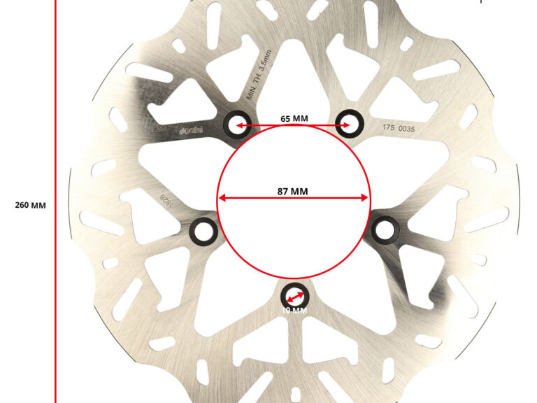 Remschijf Polini wave — geschikt voor Kymco 260mm Agility 16inch