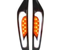 Knipperlichtset DMP LED sport tube wit voor smoke — geschikt voor Piaggio