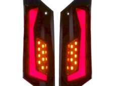 Knipperlichtset DMP LED sport tube rood (zie opmerking) achter smoke — geschikt voor Piaggio
