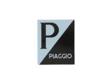 Sticker logo voorscherm zwart/grijs LX — geschikt voor Piaggio Primavera