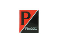 Sticker logo voorscherm zwart/rood LX — geschikt voor Piaggio Primavera