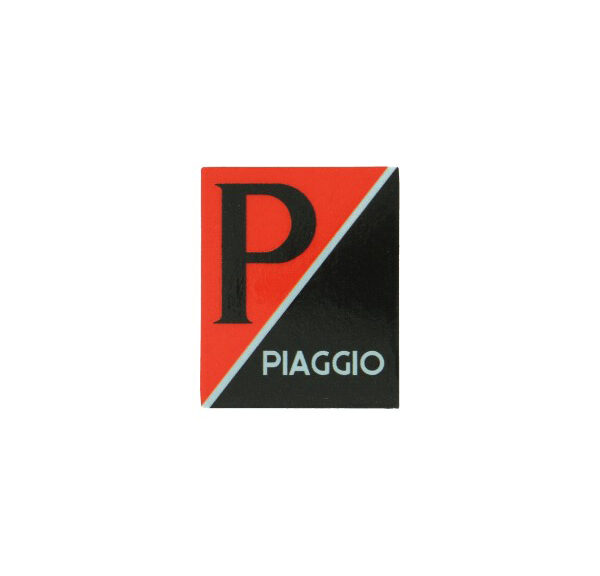Sticker logo voorscherm zwart/rood LX — geschikt voor Piaggio Primavera