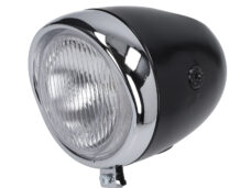 Koplamp guia ei-model 130mm zwart bromfiets