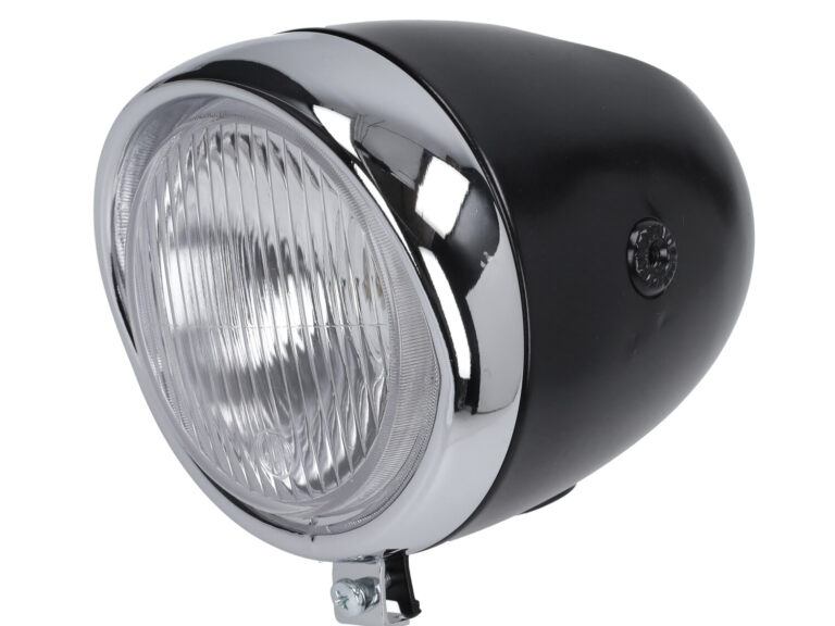 Koplamp guia ei-model 130mm zwart bromfiets