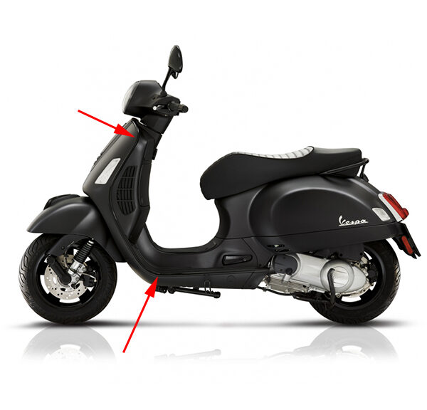 Sierstrip Piaggio origineel links — geschikt voor Piaggio <2018 GTS 125cc