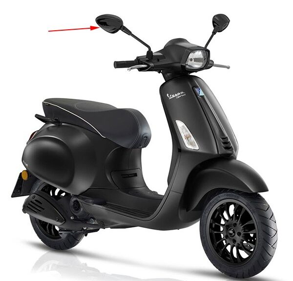 spiegel Piaggio origineel rechts [notte] zwart sprint