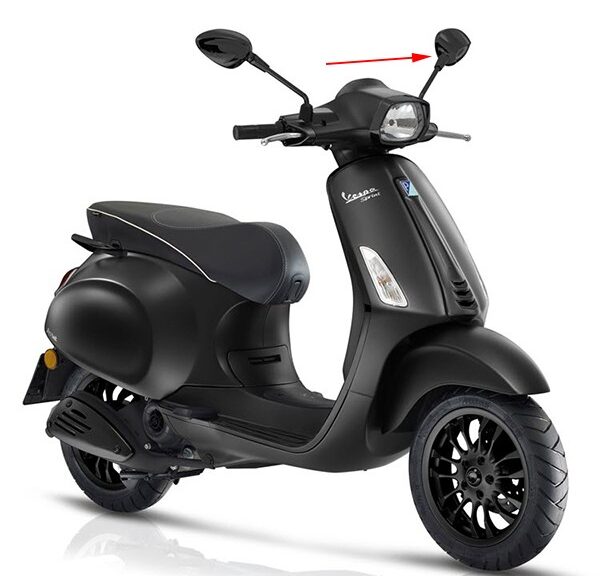 spiegel Piaggio origineel links [notte] zwart sprint