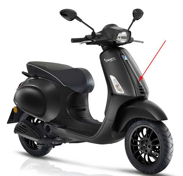 Voorscherm Piaggio origineel midden zwart — geschikt voor Piaggio Opaco 99