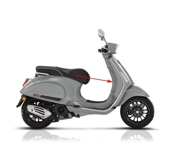 beenschilddeksel Piaggio origineel nardo grijs lucido 715/C sprint 4t (euro4) 67361800ht