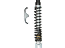 Schokbreker achter (made in Italy) zwart/chroom — geschikt voor Vespa LX