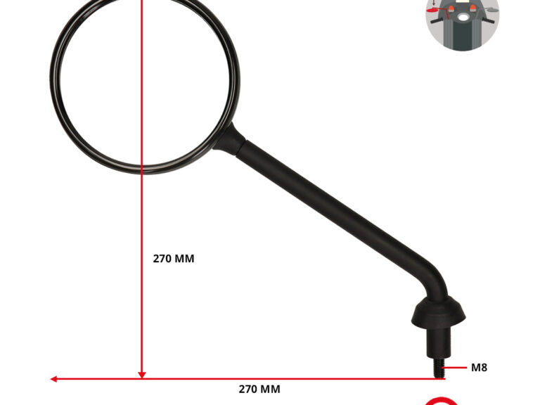 Spiegel Piaggio Origineel Links Zwart Liberty Iget Cm020420