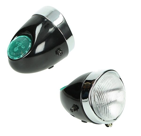 koplamp oldtimer maxi-n zwart puch maxi