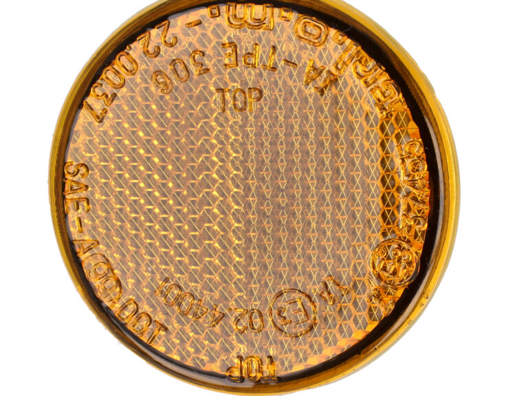 Reflector achterspatbord rond oranje elettrica