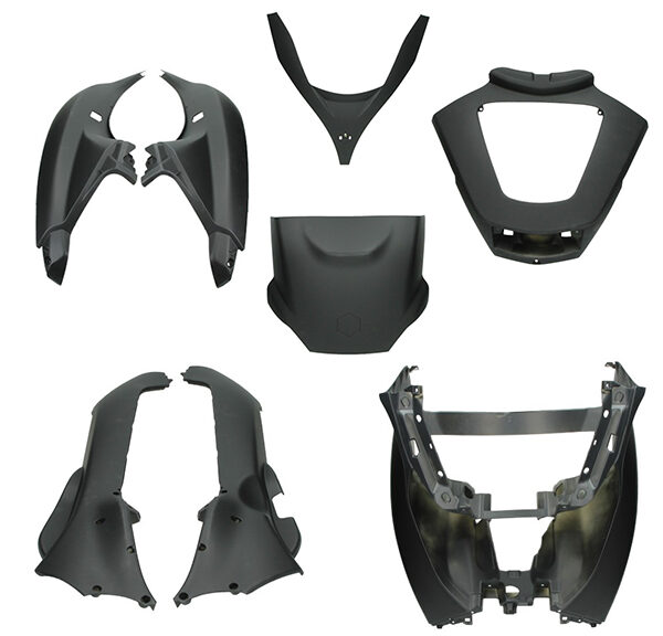 Plaatwerkset MP3 125-500cc 2008-2013 zwart mat