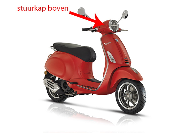 Stuurkap Piaggio origineel boven mat rood — geschikt voor Piaggio 896