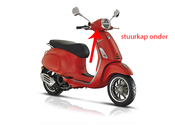 Stuurkap Piaggio origineel onder mat rood — geschikt voor Piaggio 896