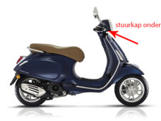 Stuurkap Piaggio origineel onder blauw met — geschikt voor Piaggio 289
