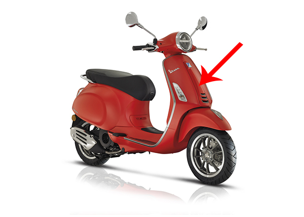 Voorscherm Piaggio origineel midden mat rood — geschikt voor Piaggio 896