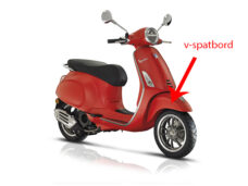 Voorspatbord Piaggio origineel mat rood — geschikt voor Piaggio 896