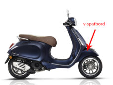 Voorspatbord Piaggio origineel mat blauw — geschikt voor Piaggio 288