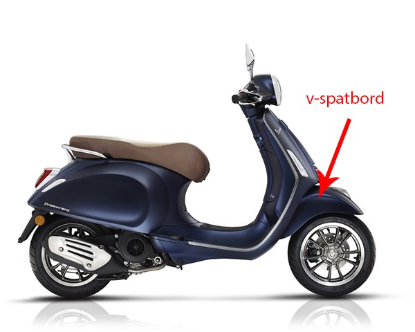 voorspatbord Piaggio origineel mat blauw 288/a primavera 1b006643000dy