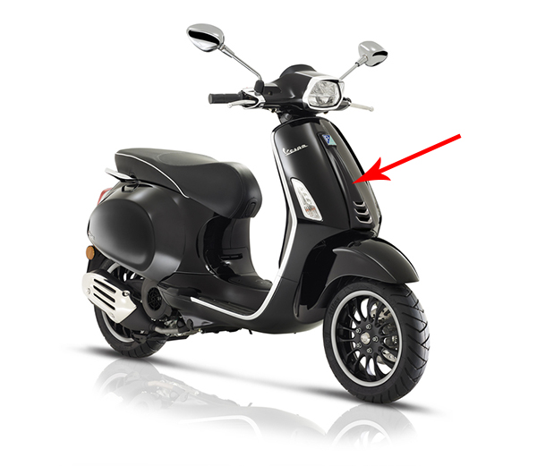 Voorscherm Piaggio origineel midden — geschikt voor Piaggio 5 Lucido 94 Sprint