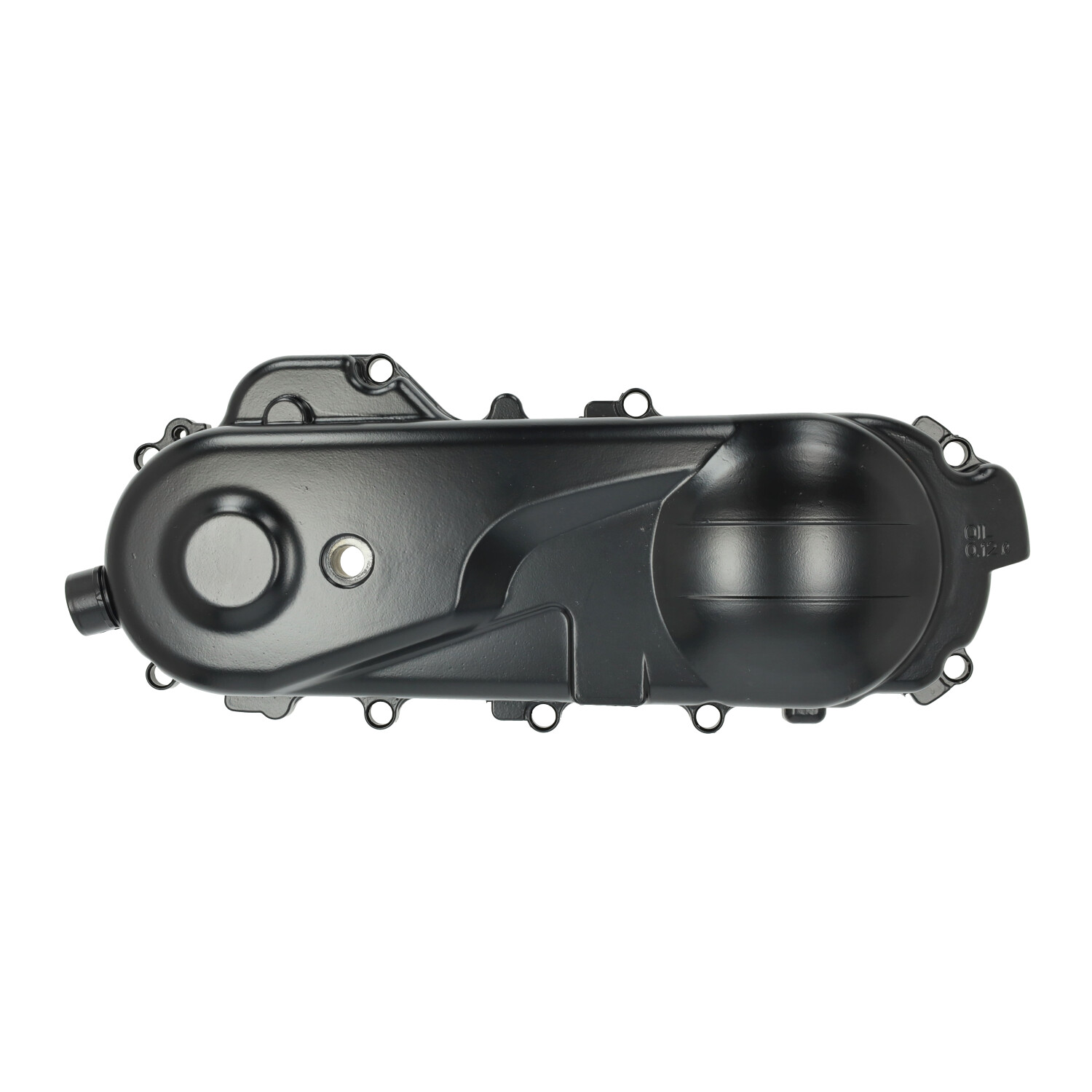 Carterdeksel links zwart 12 inch voor Kymco Agility scooter