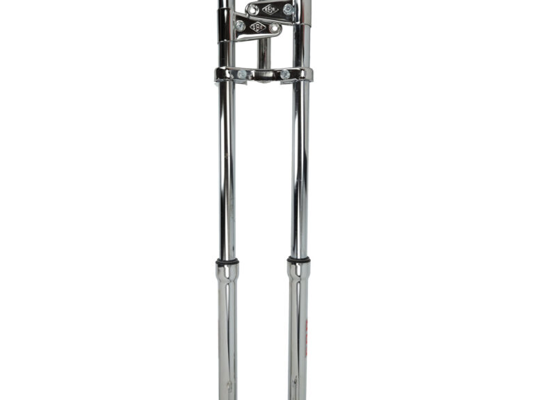 Voorvork EBR extra lang compleet 70cm chroom — geschikt voor Puch Maxi