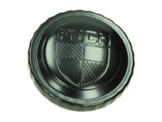 Benzinetankdop bajonet met logo 30mm zwart — geschikt voor Puch Maxi