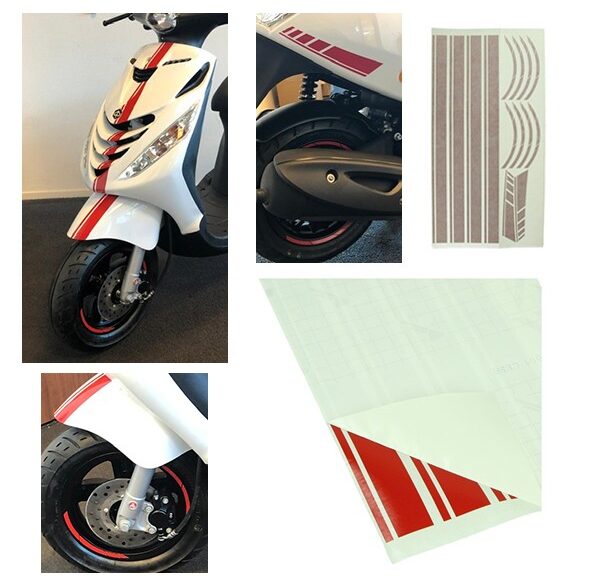 stickerset sport euro-2/4/5 AMG rood 14-delig zip2000