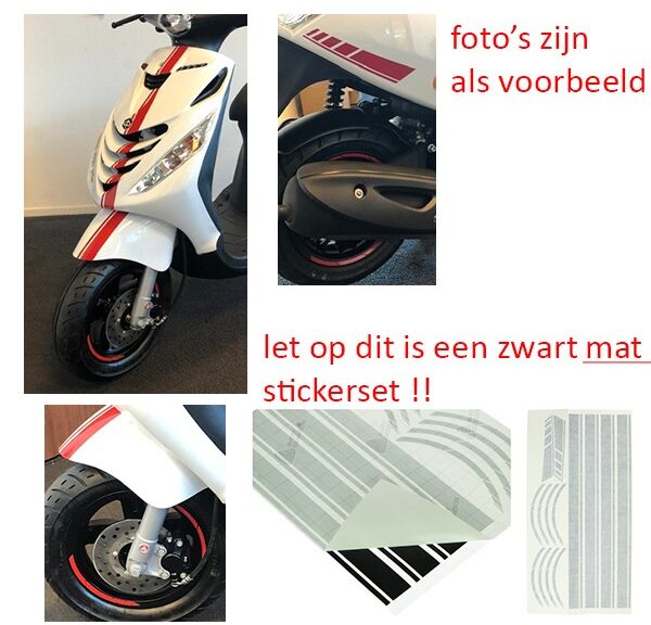 stickerset sport euro-2/4/5 AMG zwart mat 14-delig zip2000