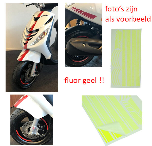 Stickerset sport /4/5 AMG geel fluor