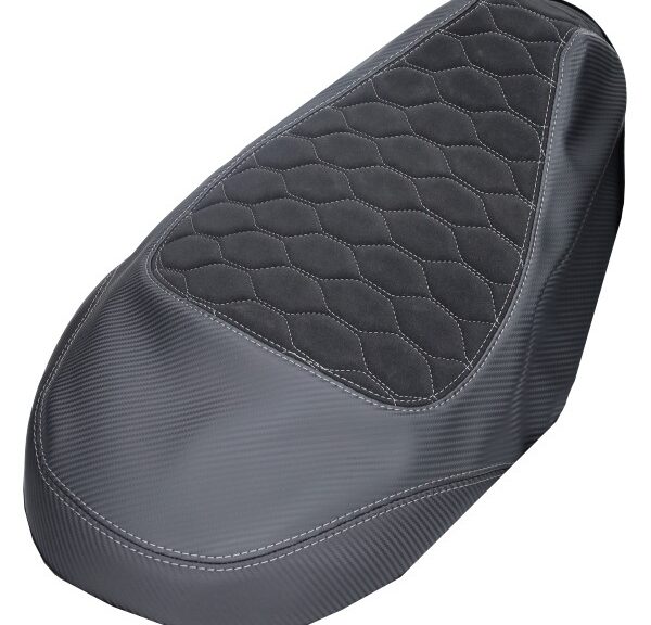 buddydek Regia (made in EU) Piaggio designo alcantara zwart/zwart zip 4t