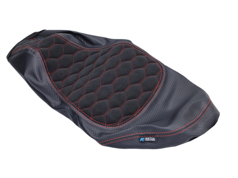 Buddydek Regia (made In Eu) Piaggo Designo Alcantara Zwart/rood (stiksels) Zip2000