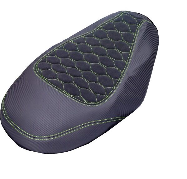 buddydek Regia (made in EU) Piaggio designo alcantara zwart/fluor geel (stiksels) zip2000