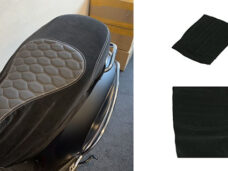 Buddydek Regia — geschikt voor Piaggio Designo Grijze Stiksels Alcantara GTS 125cc