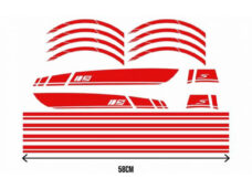 Stickerset sport /4/5 AMG rood 16-delig primavera