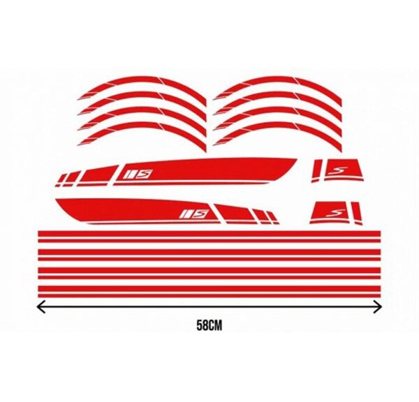 stickerset sport euro-2/4/5 AMG rood 16-delig primavera