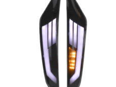 Conjunto de luzes indicadoras DMP LED Sport-1 para fumê claro — adequado para Piaggio