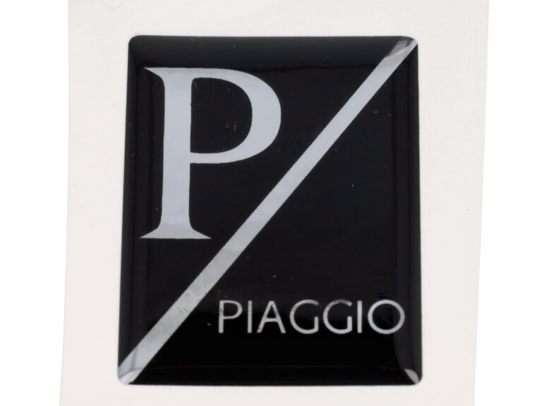 Sticker logo voorscherm zwart LX — geschikt voor Piaggio Primavera