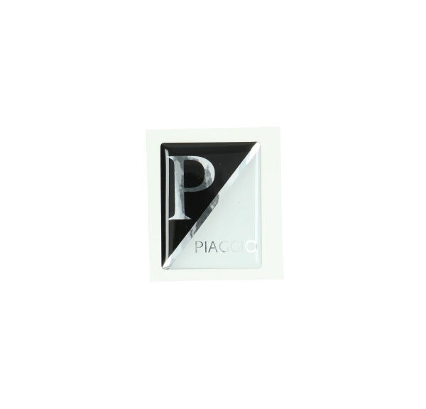 Sticker logo voorscherm zwart/wit 3d LX — geschikt voor Piaggio Primavera