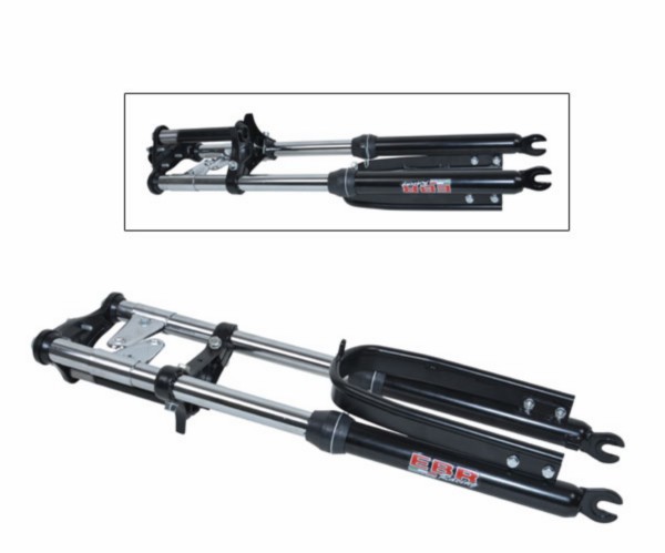 voorvork EBR lang breed versterkt + stabilisator compleet 65cm zwart puch maxi 540