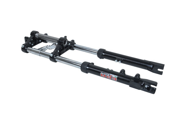 Voorvork EBR aluminium hydraulisch kort compleet zwart — geschikt voor Puch Maxi 445