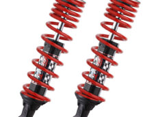 Schokbrekerset yss hybrid DTG maxi scooter achter 340mm rood grand dink